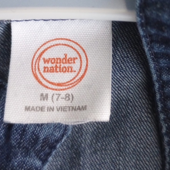 Wonder Nation Girls Blue Chambray 3/4 Sleeves Collared Dress Size M( 7-8) - Picture 5 of 5